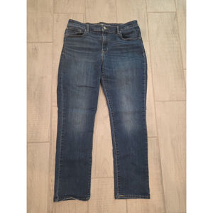 Levi’s Jeans Women's Size 16 Mid Rise Skinny Stretch Dark Wash Blue Denim